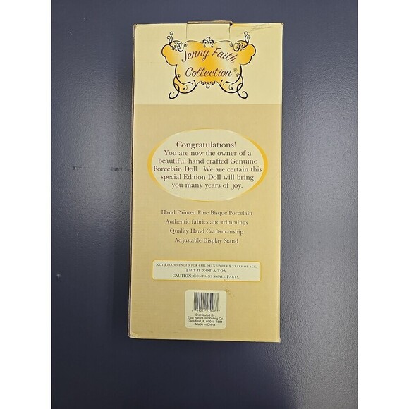 Jenny Faith Collection Genuine Fine Bisque Porcelain Doll Blue Eyes Blonde Hair - Picture 5 of 5